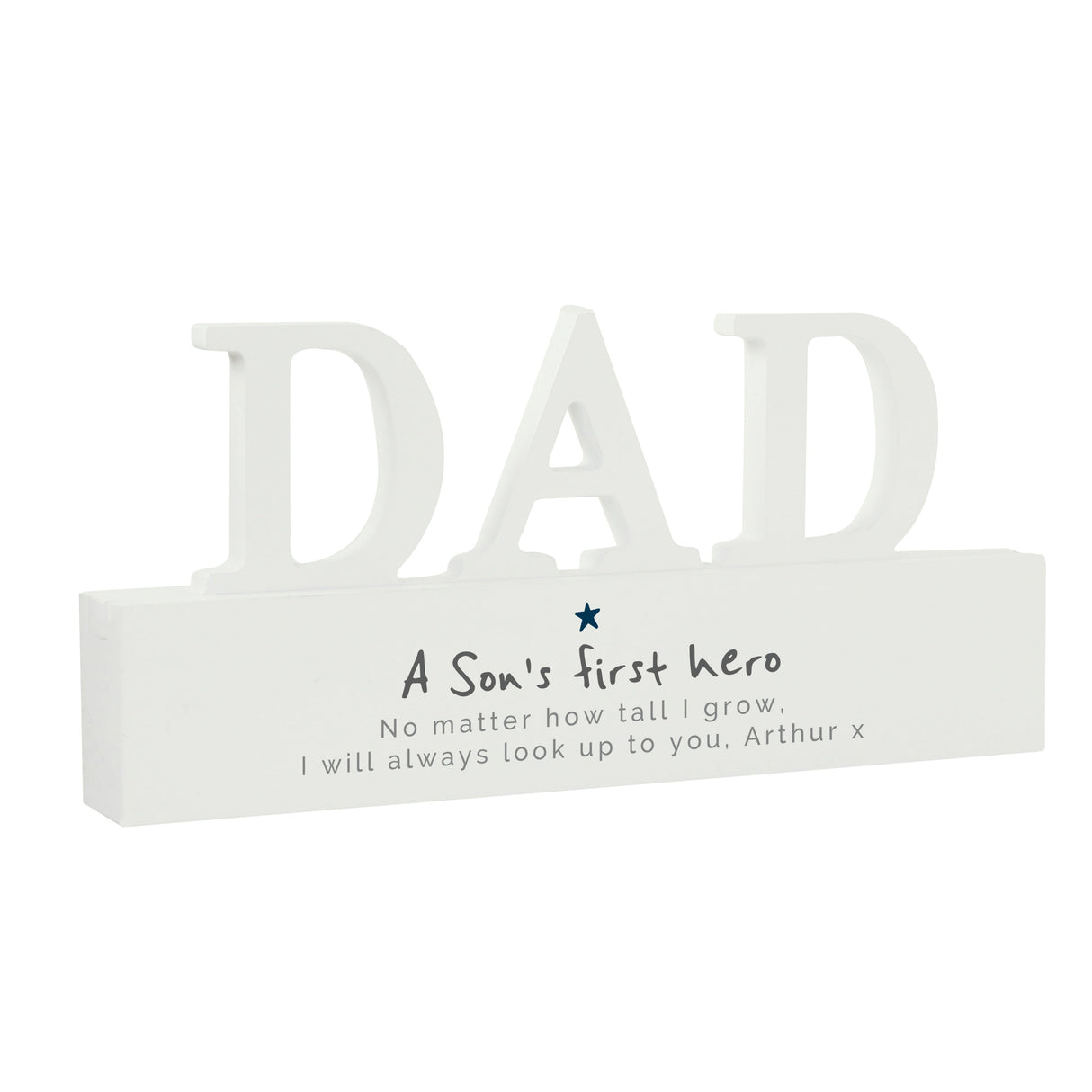 Personalised A Sons First Hero Wooden Dad Ornament - Shop Ornaments At Gift Moments - 5