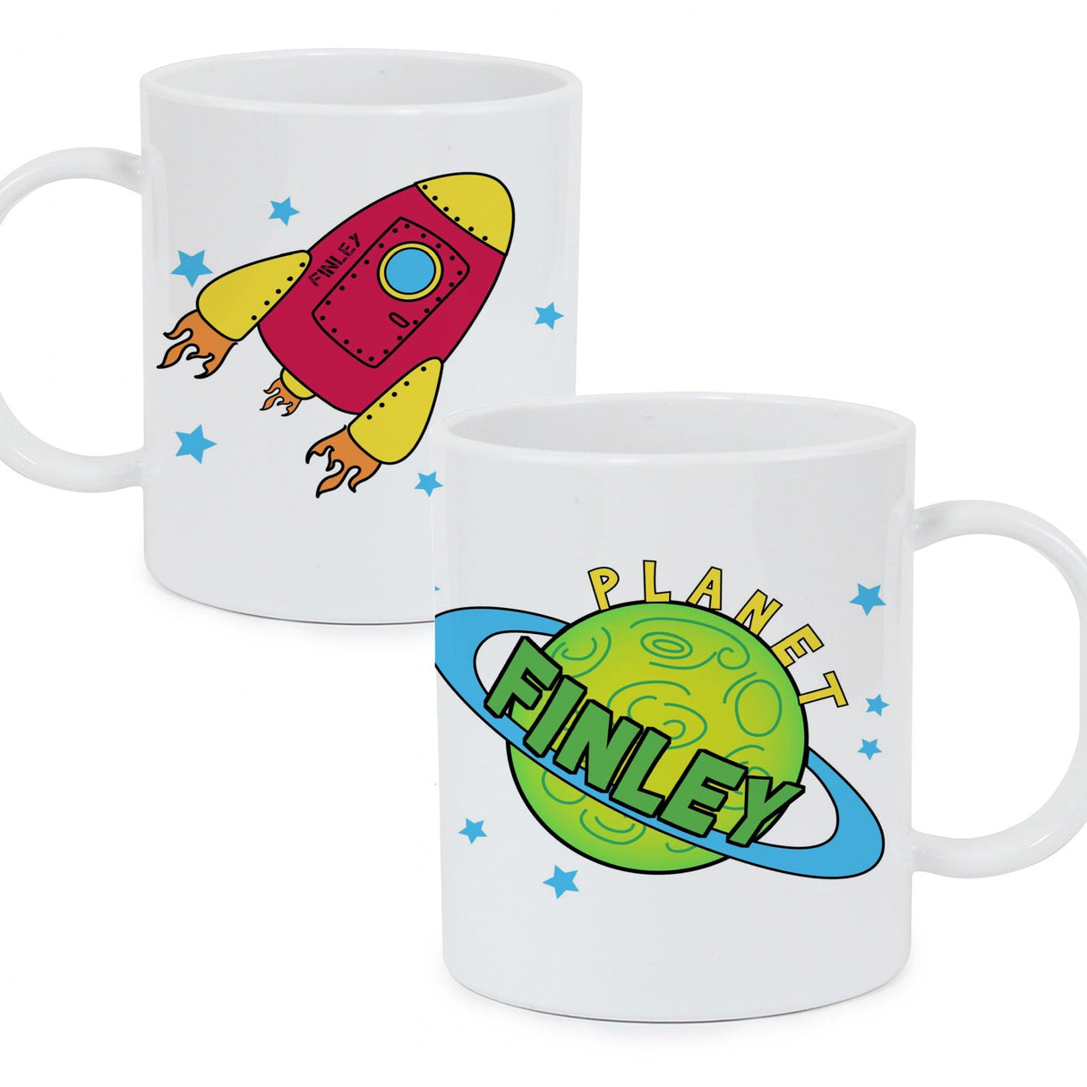 Personalised Space Plastic Mug: 3 - Plastic Mugs By Gift Moments