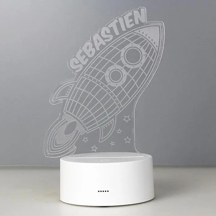 Personalised Space Rocket LED Colour Changing Wireframe Night Light: 7 - LED Lighting By Gift Moments