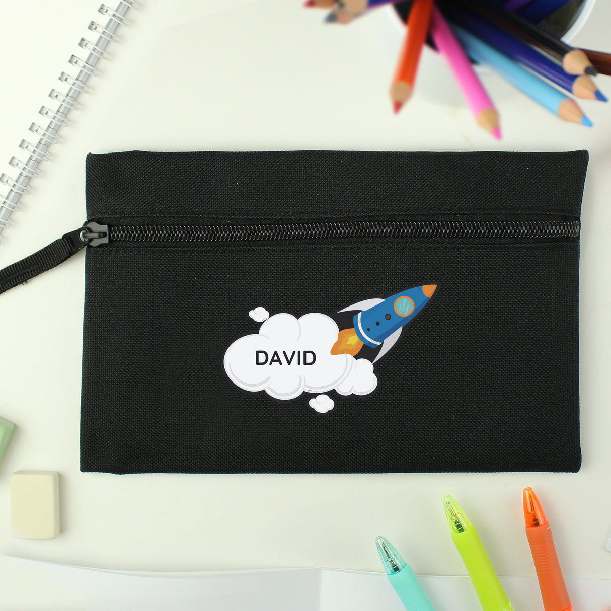 Personalised Space Rocket Pencil Case - Shop Pencil Cases & Sets At Gift Moments - 4