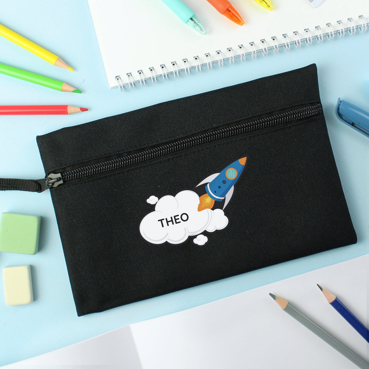 Personalised Space Rocket Pencil Case - Shop Pencil Cases & Sets At Gift Moments - 3