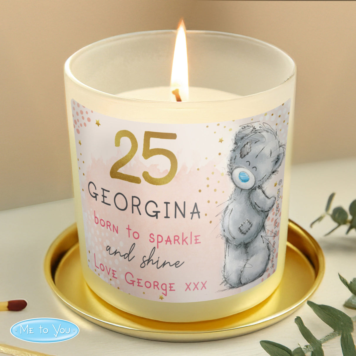 Personalised Me To You Sparkle Birthday Scented Jar Candle - Shop Candles At Gift Moments - 4