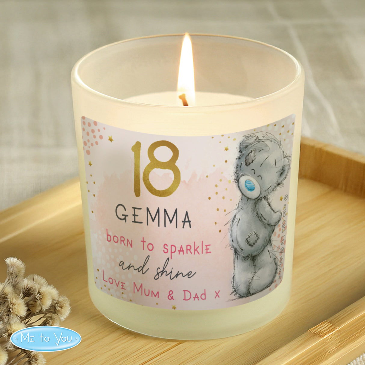 Personalised Me To You Sparkle Birthday Scented Jar Candle - Shop Candles At Gift Moments - 3