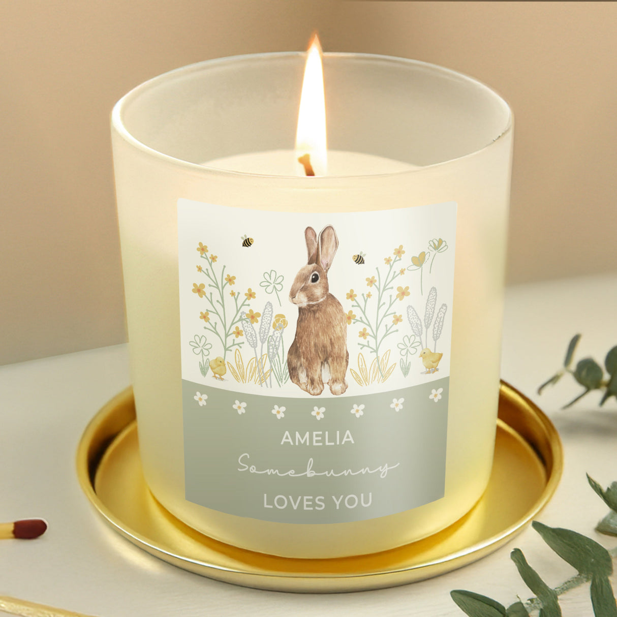 Personalised Spring Bunny Candle Jar - Shop Candles At Gift Moments - 4