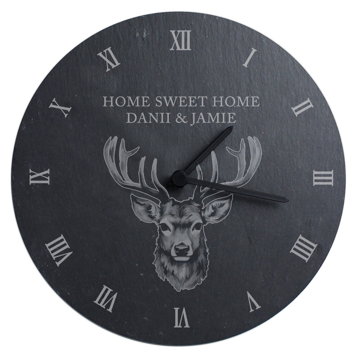 Personalised Stag Slate Clock - Shop Clocks At Gift Moments - 5