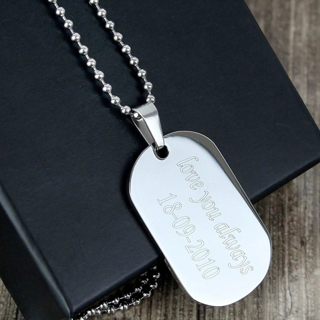 Personalised Stainless Steel Dog Tag Necklace - Shop Necklaces At Gift Moments - 1