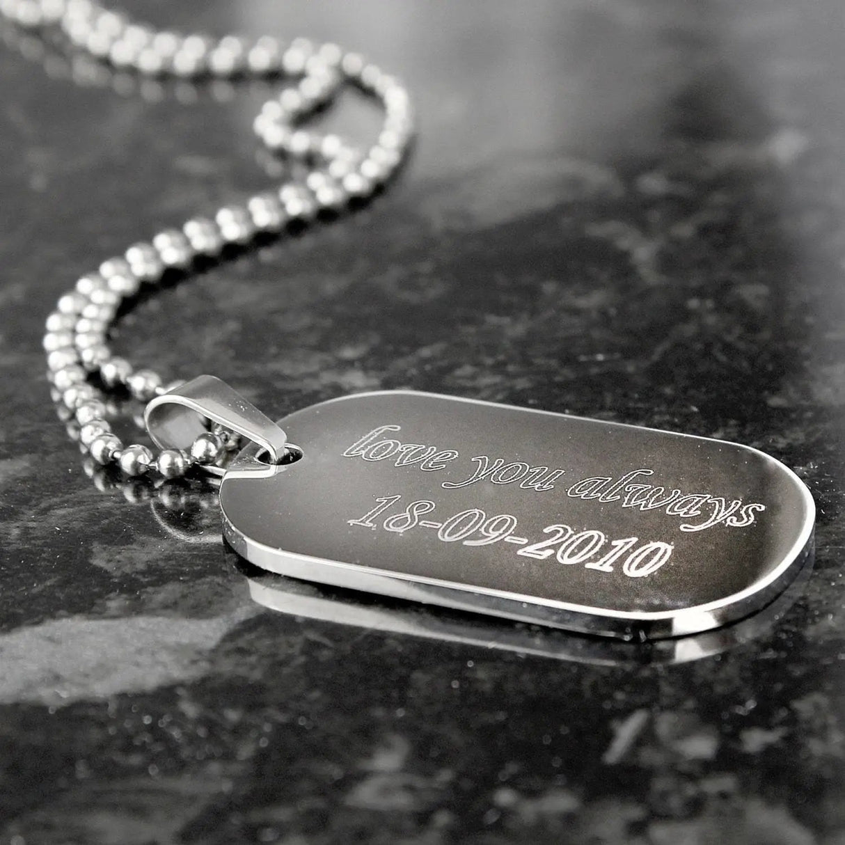 Personalised Stainless Steel Dog Tag Necklace - Shop Necklaces At Gift Moments - 4