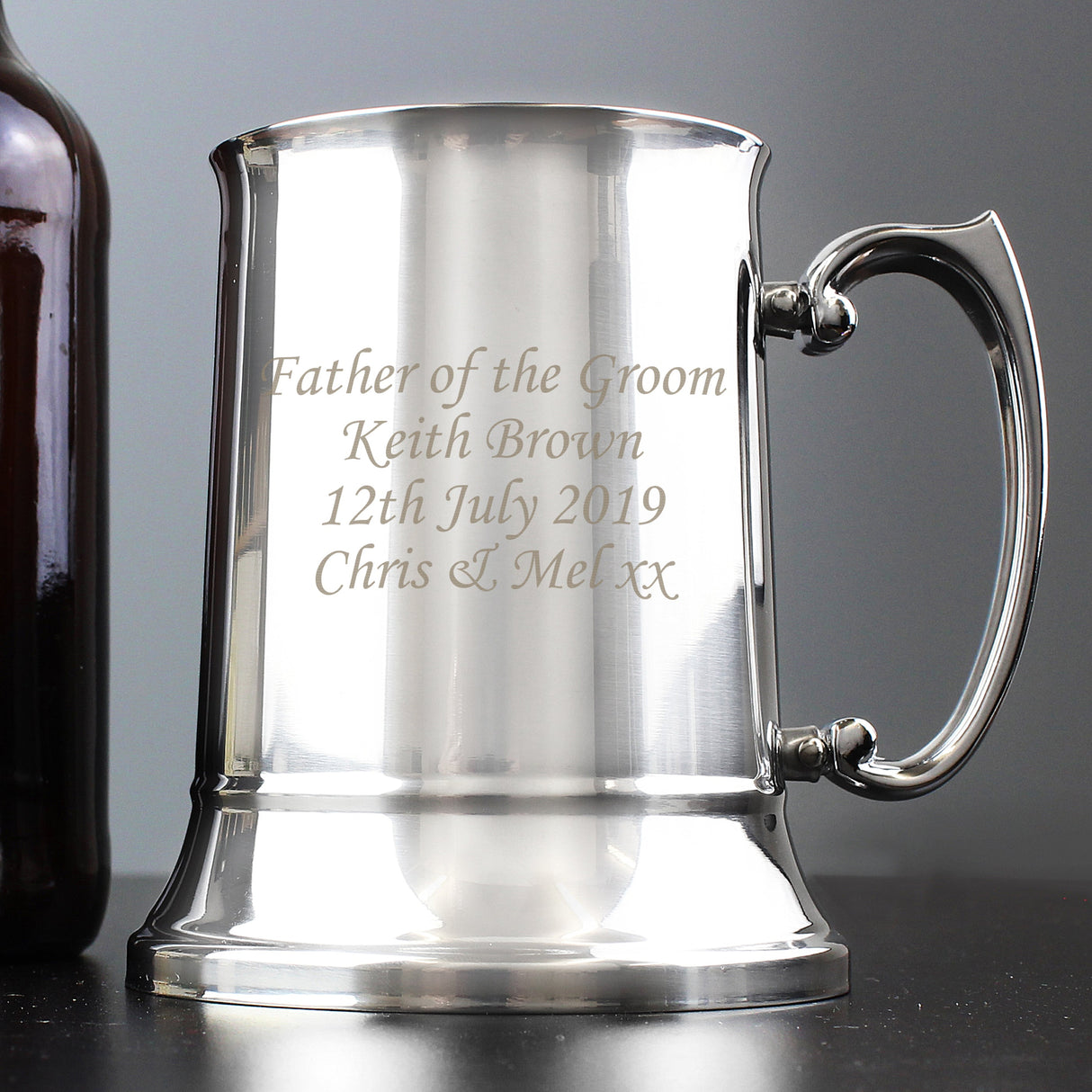 Personalised Stainless Steel Tankard: 1 - Tankards By Gift Moments