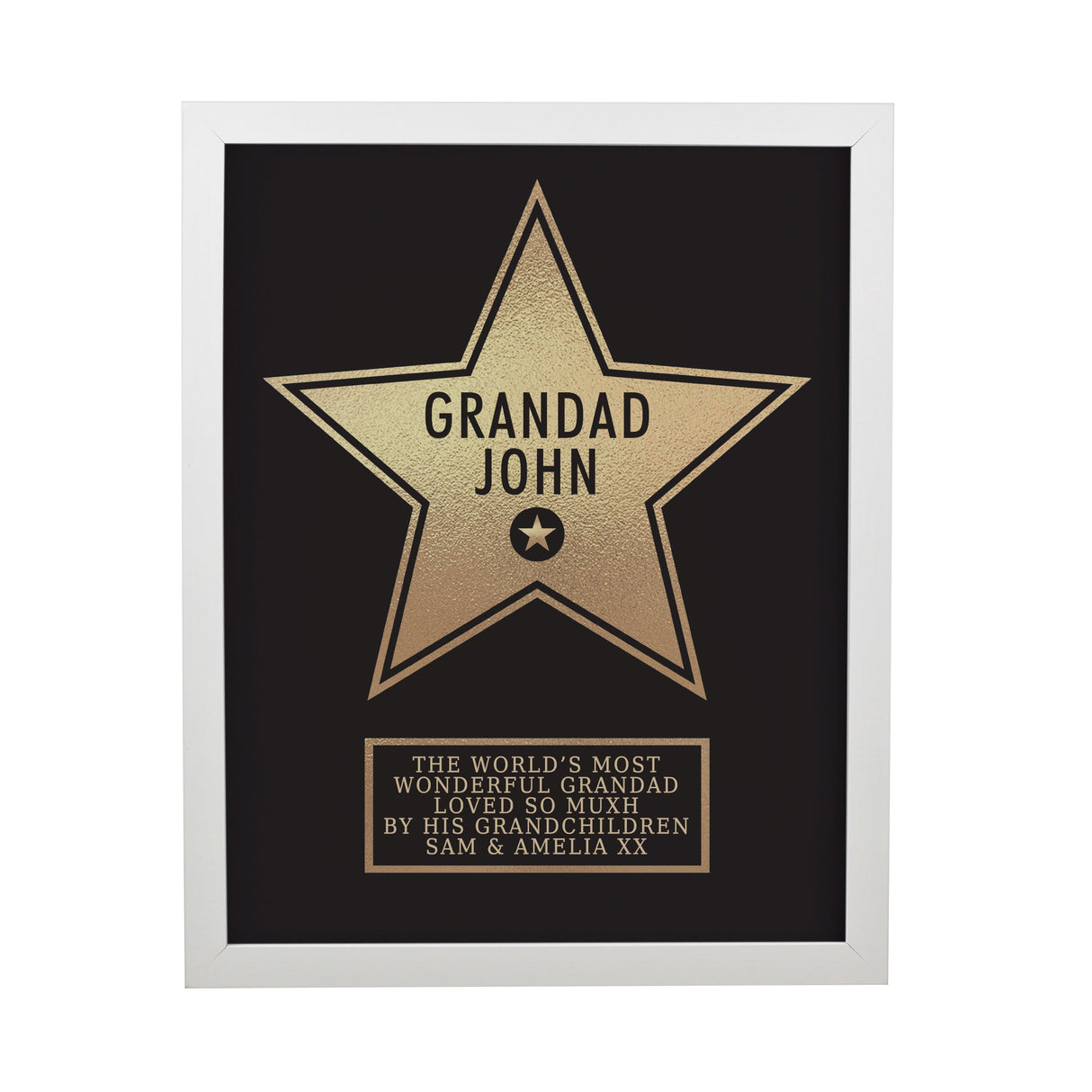 Personalised Star Award Framed Prints: 9 - Framed Prints By Gift Moments