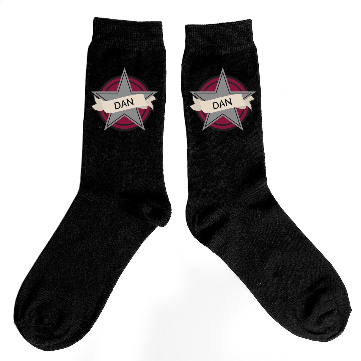 Personalised Star Men’s Socks: 2 - Clothing By Gift Moments