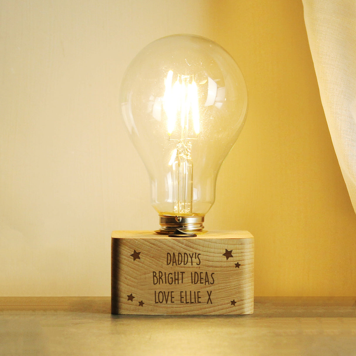 Personalised Stars LED Bulb Table Lamp: 2 - LED Lighting By Gift Moments