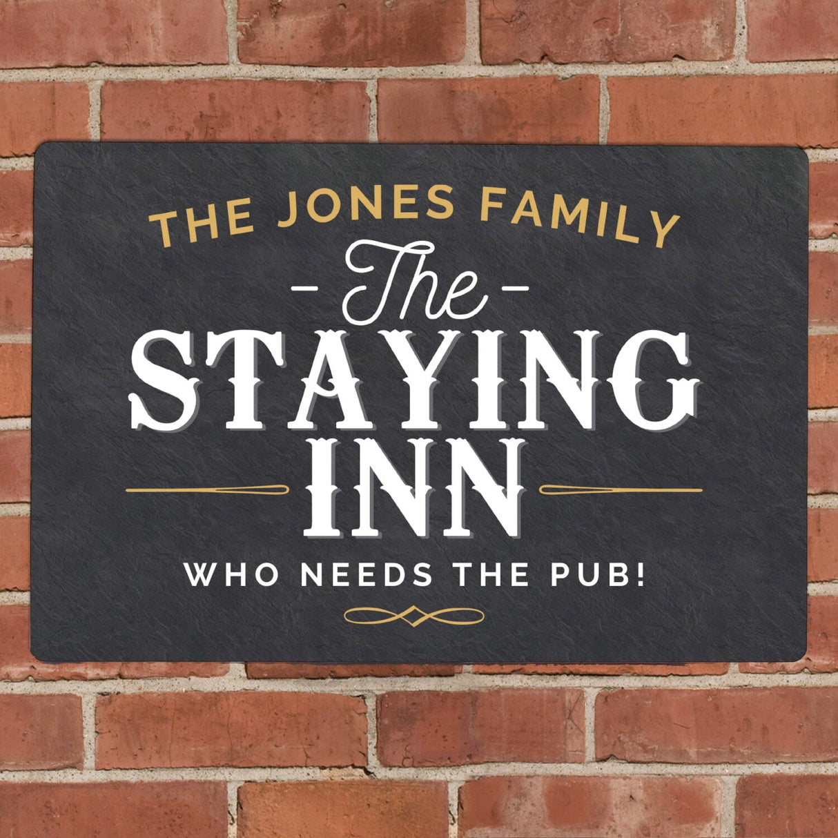 Personalised Staying Inn Metal Sign: 2 - Signs & Plaques By Gift Moments