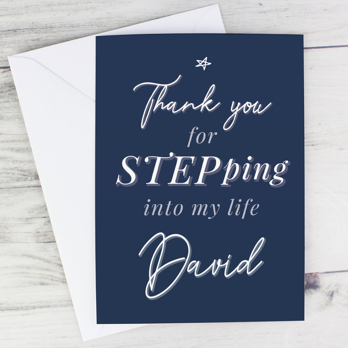 Personalised Stepdad Card: 1 - Greeting Cards By Gift Moments