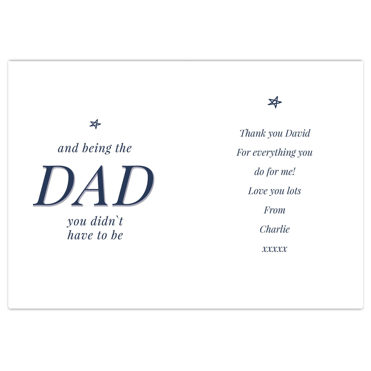 Personalised Stepdad Card: 3 - Greeting Cards By Gift Moments