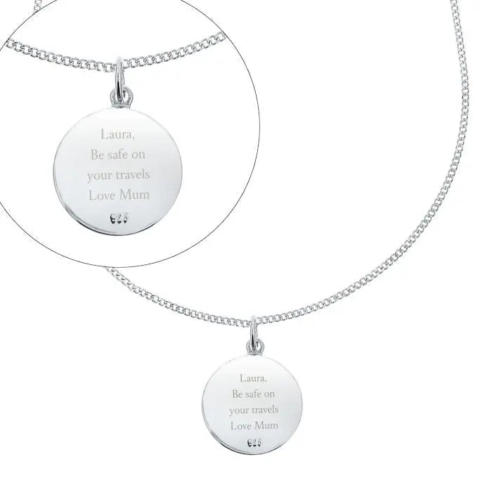 Personalised Sterling Silver & 9ct Gold St. Christopher Necklace: 4 - Necklaces By Gift Moments
