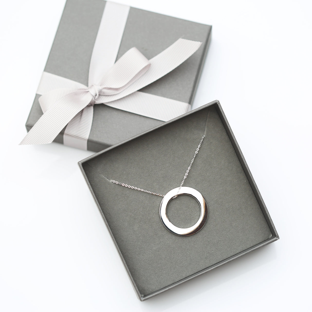 Personalised Sterling Silver Halo Necklace: 6 - Necklaces By Gift Moments
