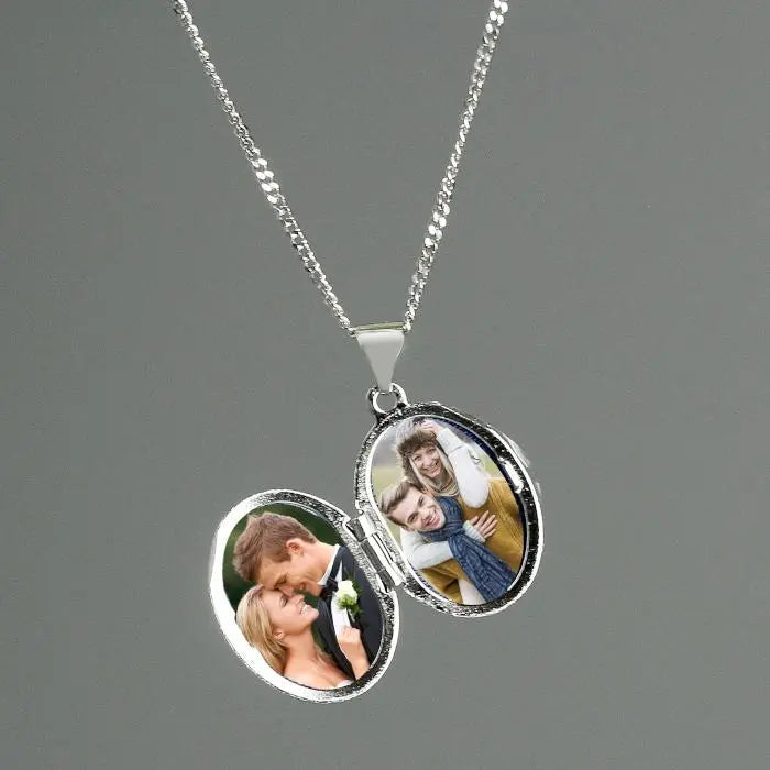 Personalised Sterling Silver Oval Locket Necklace - Shop Necklaces At Gift Moments - 6
