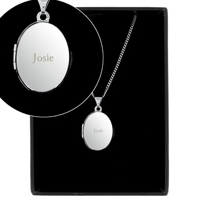 Personalised Sterling Silver Oval Locket Necklace - Shop Necklaces At Gift Moments - 4