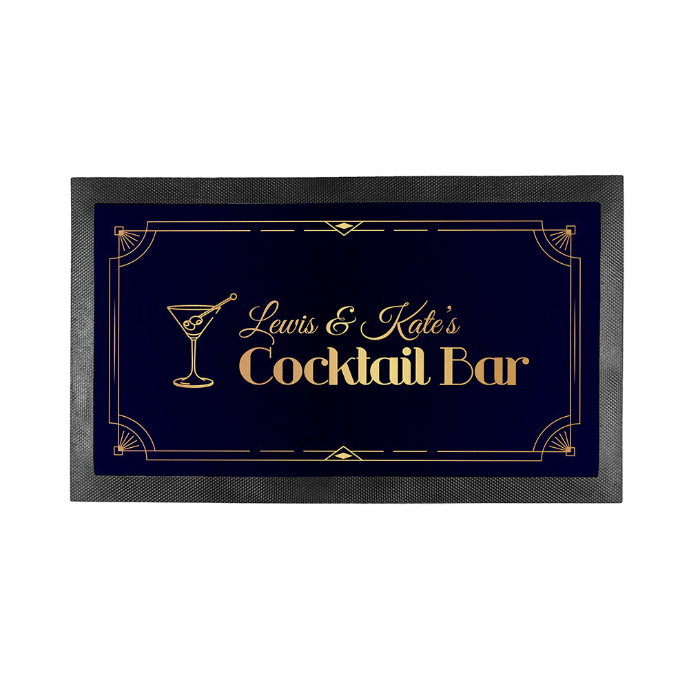 Personalised Stylish Cocktail Bar Mat: 4 - Barware By Gift Moments