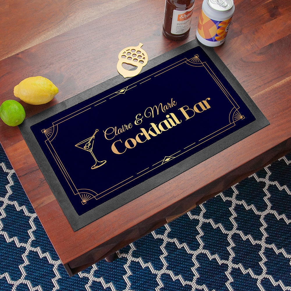Personalised Stylish Cocktail Bar Mat: 1 - Barware By Gift Moments