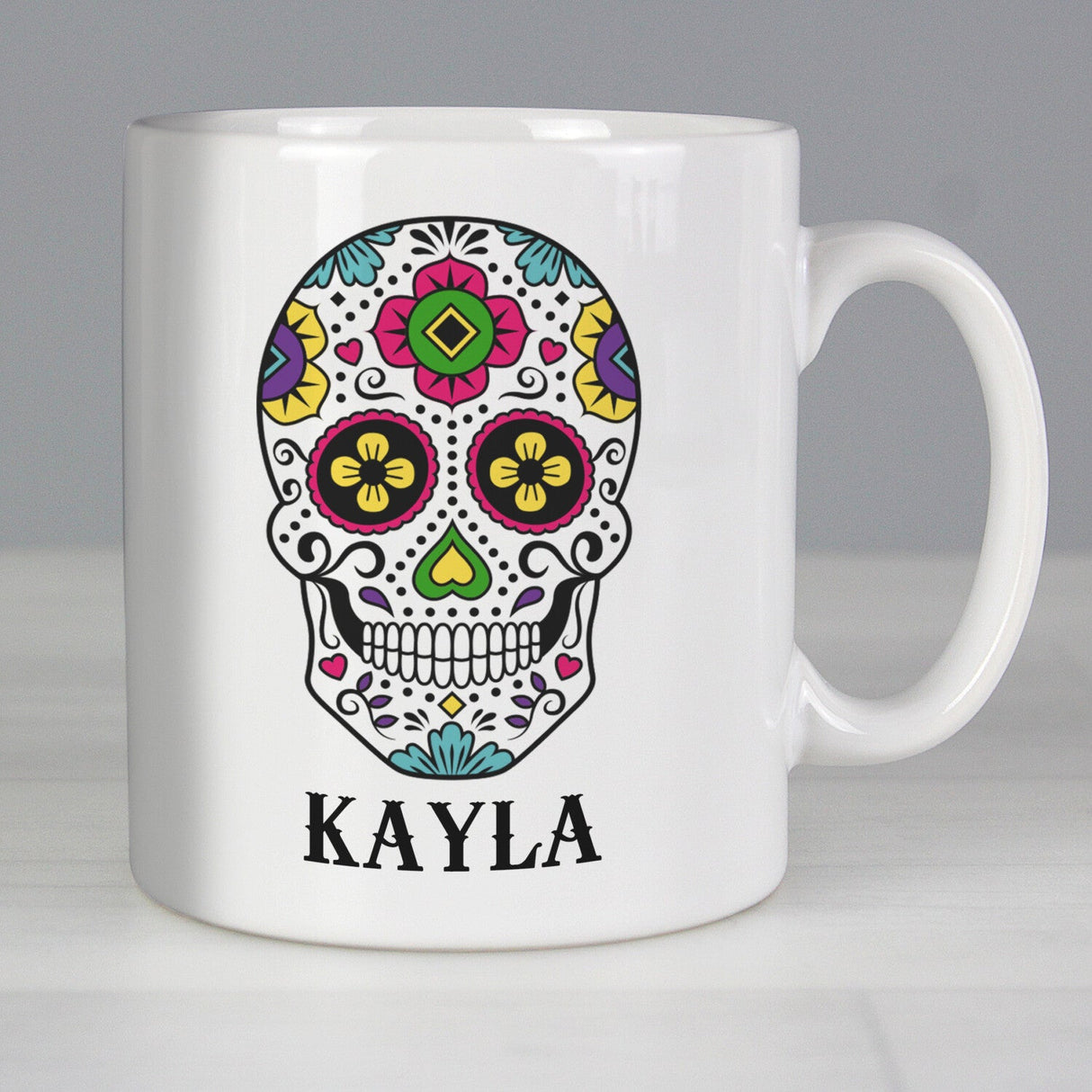 Personalised Sugar Skull Mug: 3 - Mugs By Gift Moments