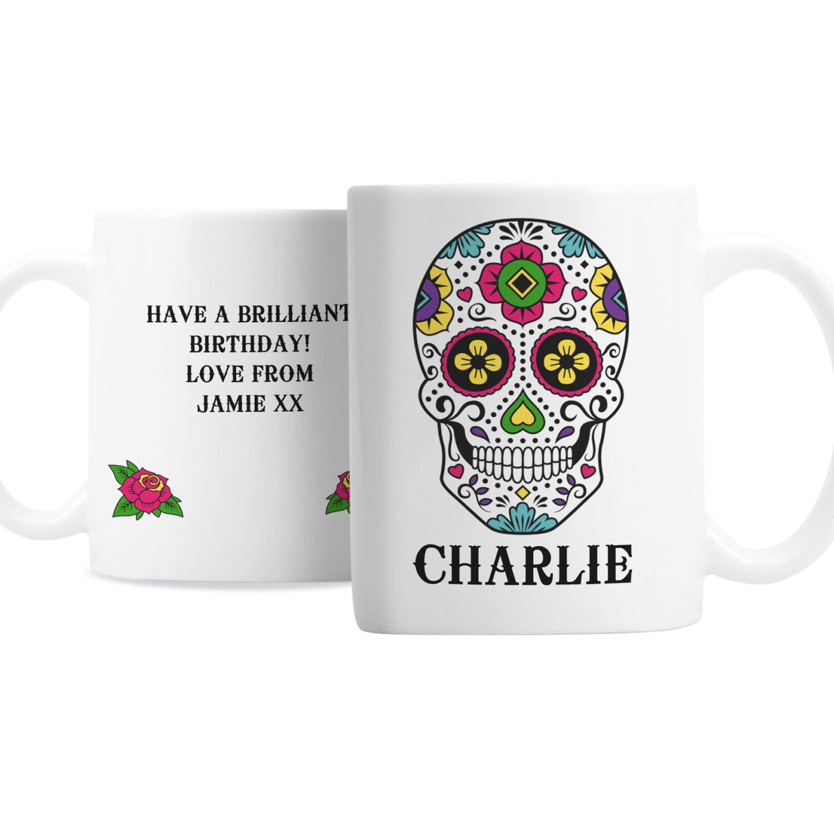 Personalised Sugar Skull Mug: 5 - Mugs By Gift Moments