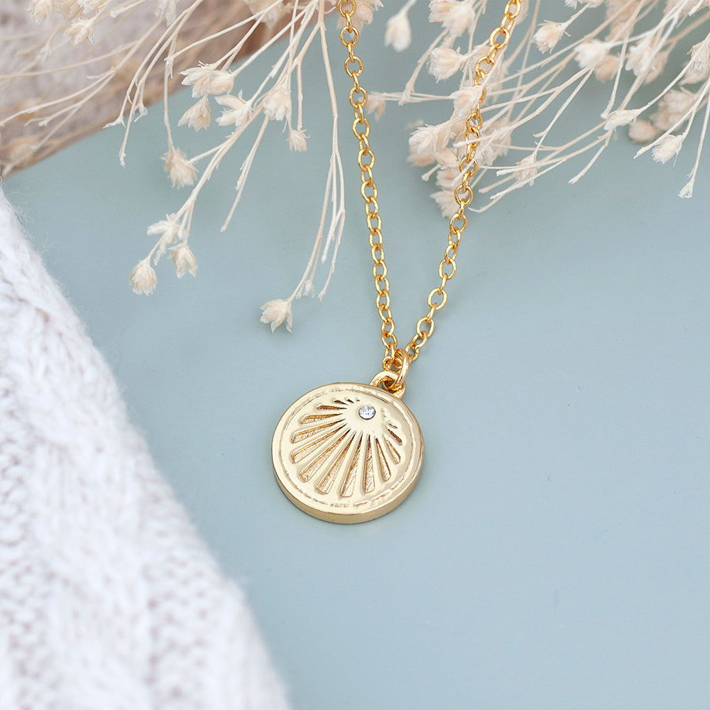 Personalised Sunburst Necklace: 7 - Necklaces By Gift Moments