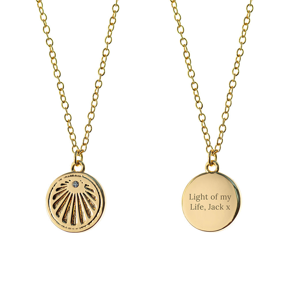 Personalised Sunburst Necklace: 6 - Necklaces By Gift Moments
