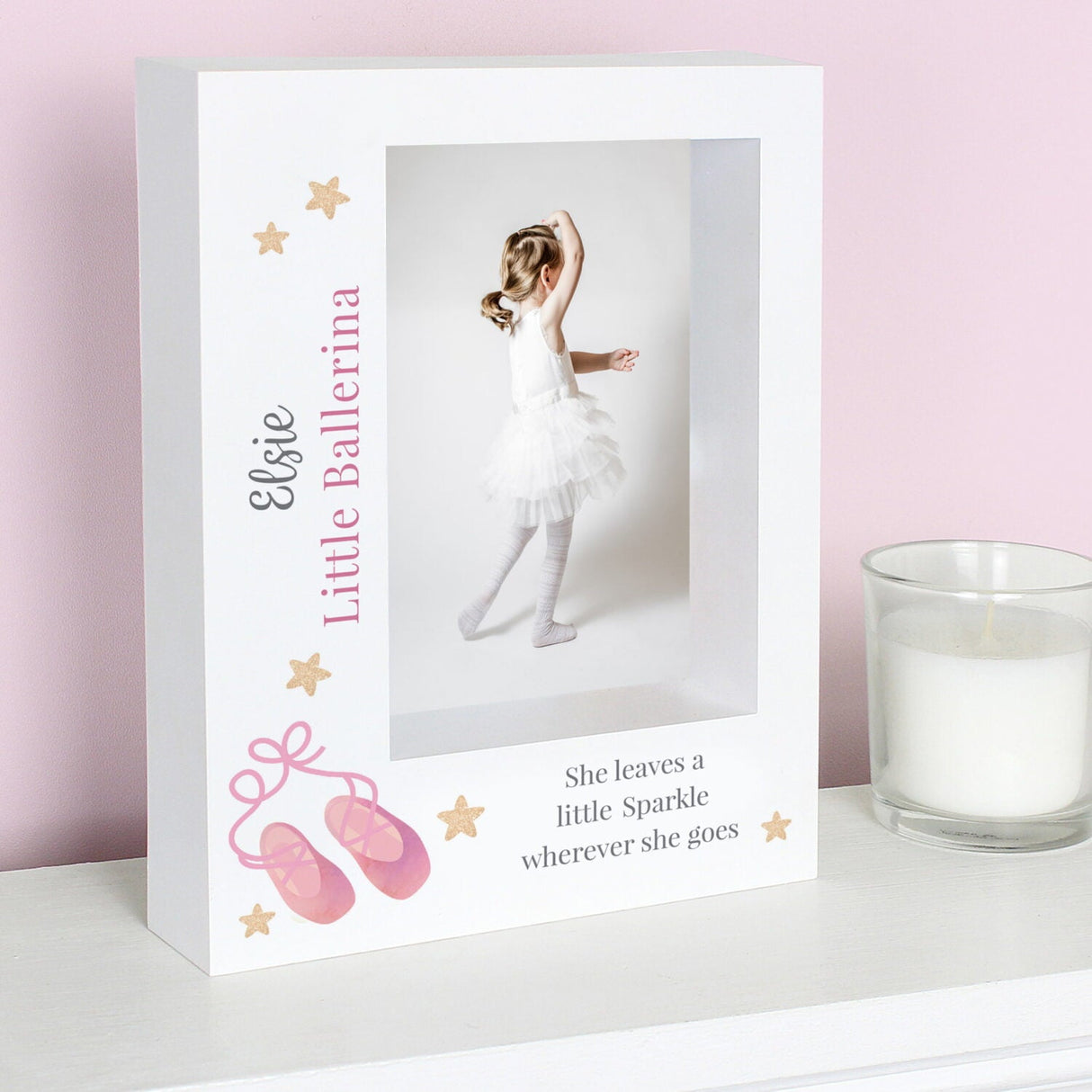 Personalised Swan Lake Ballet 5x7 Box Photo Frame: 2 - Photo Frames By Gift Moments