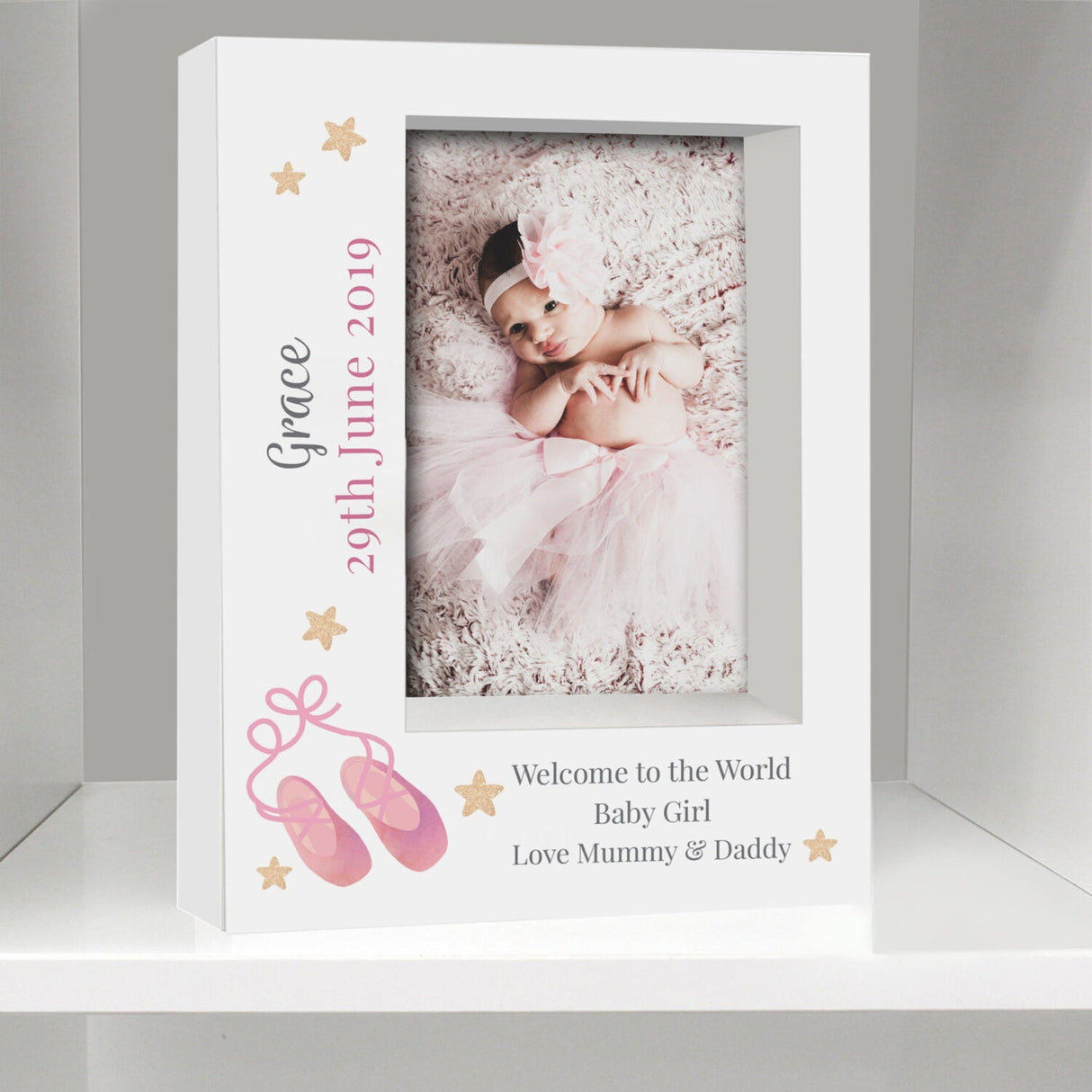 Personalised Swan Lake Ballet 5x7 Box Photo Frame: 1 - Photo Frames By Gift Moments