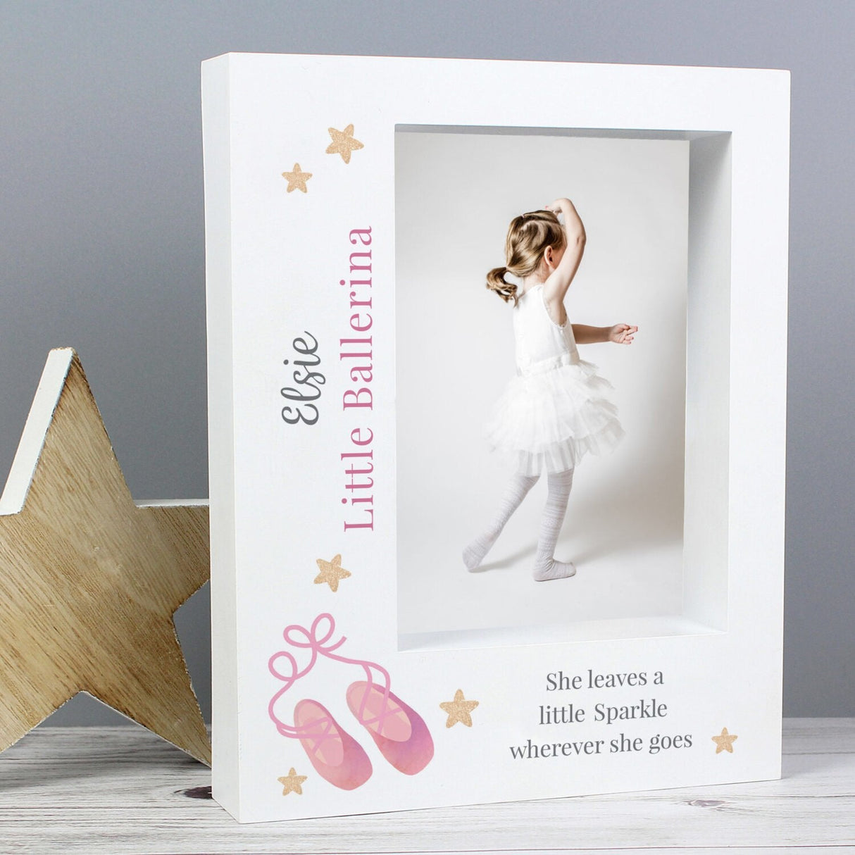 Personalised Swan Lake Ballet 5x7 Box Photo Frame: 5 - Photo Frames By Gift Moments
