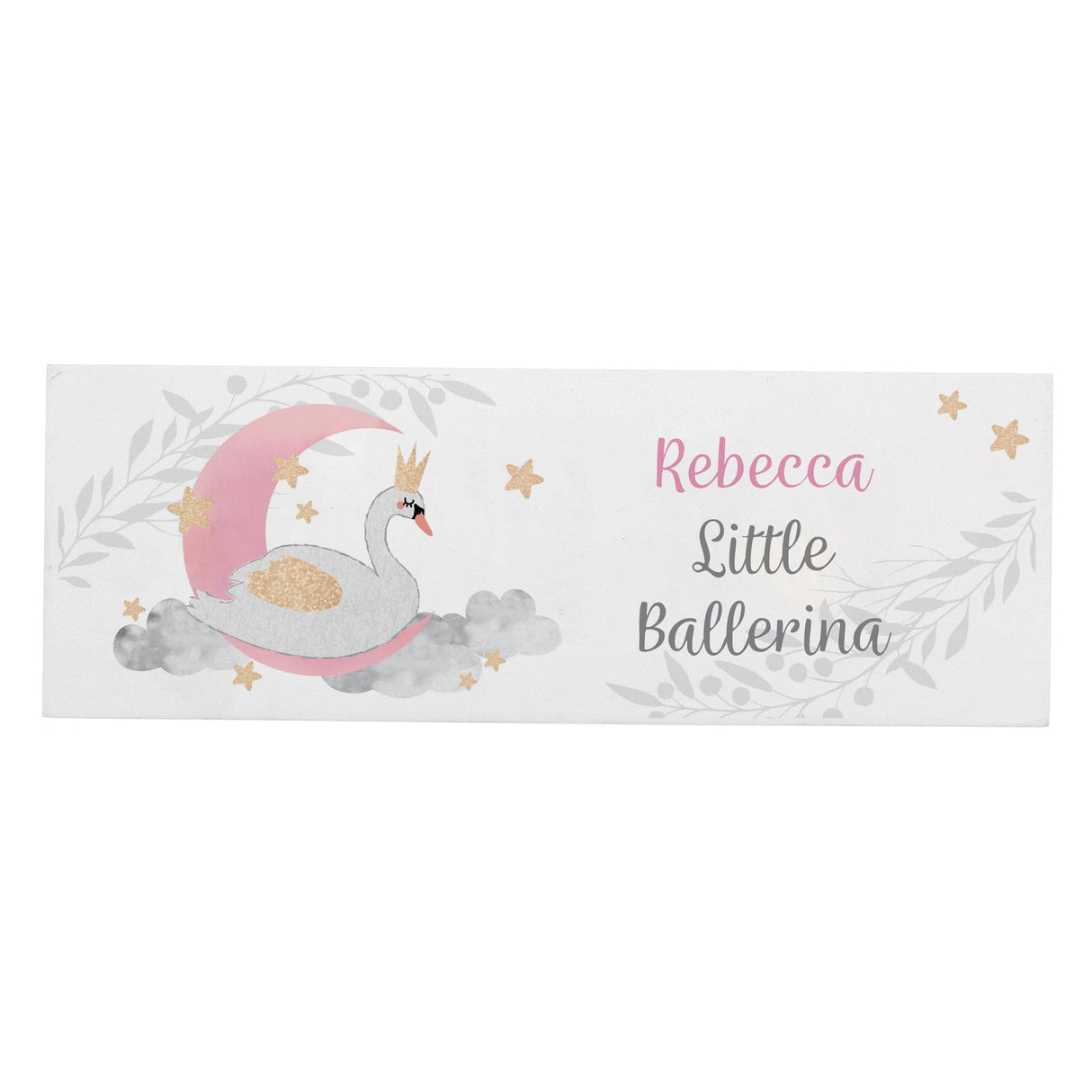 Personalised Swan Lake Wooden Block Sign: 2 - Signs & Plaques By Gift Moments