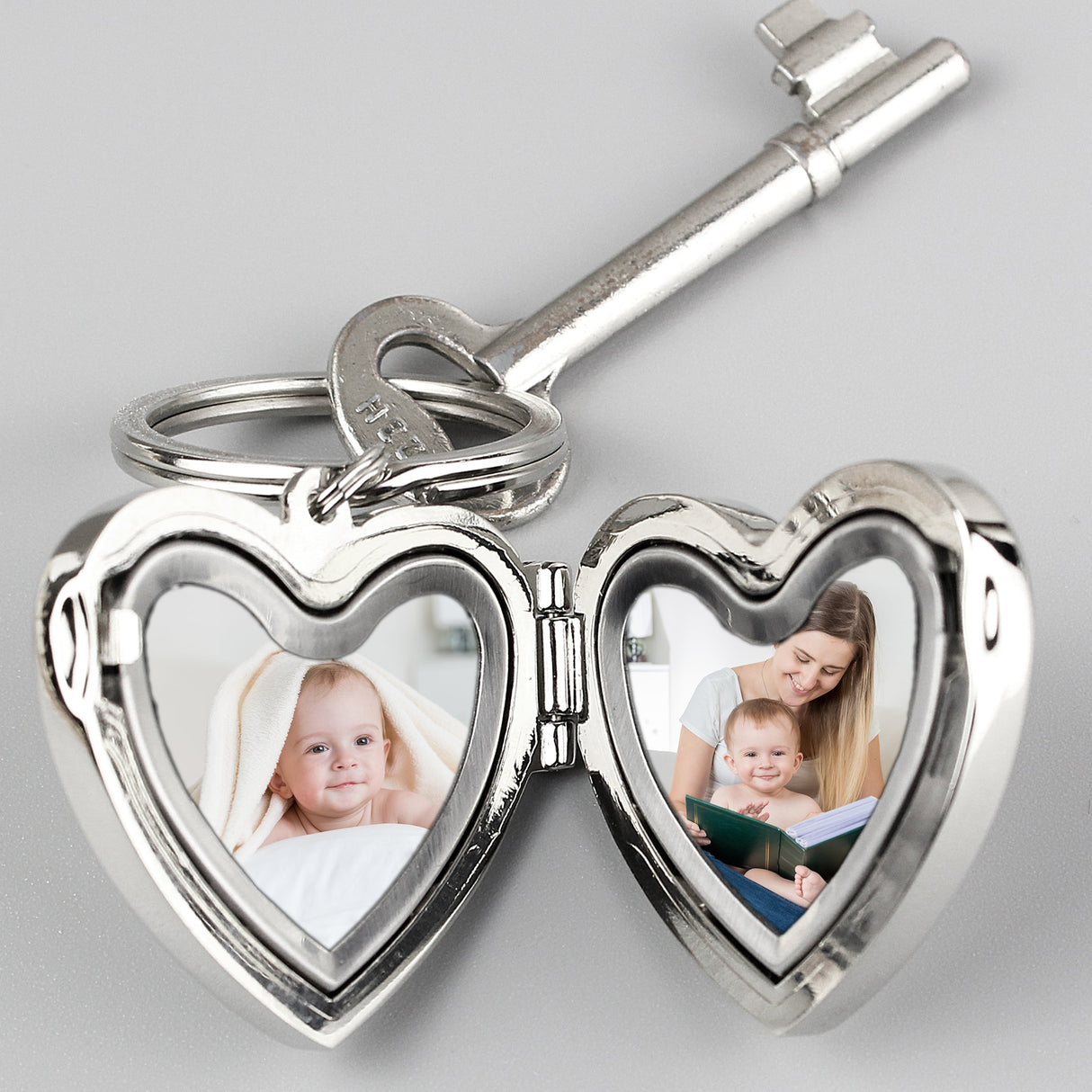 Personalised Swirl Heart Photoframe Keyring: 4 - Keyrings By Gift Moments
