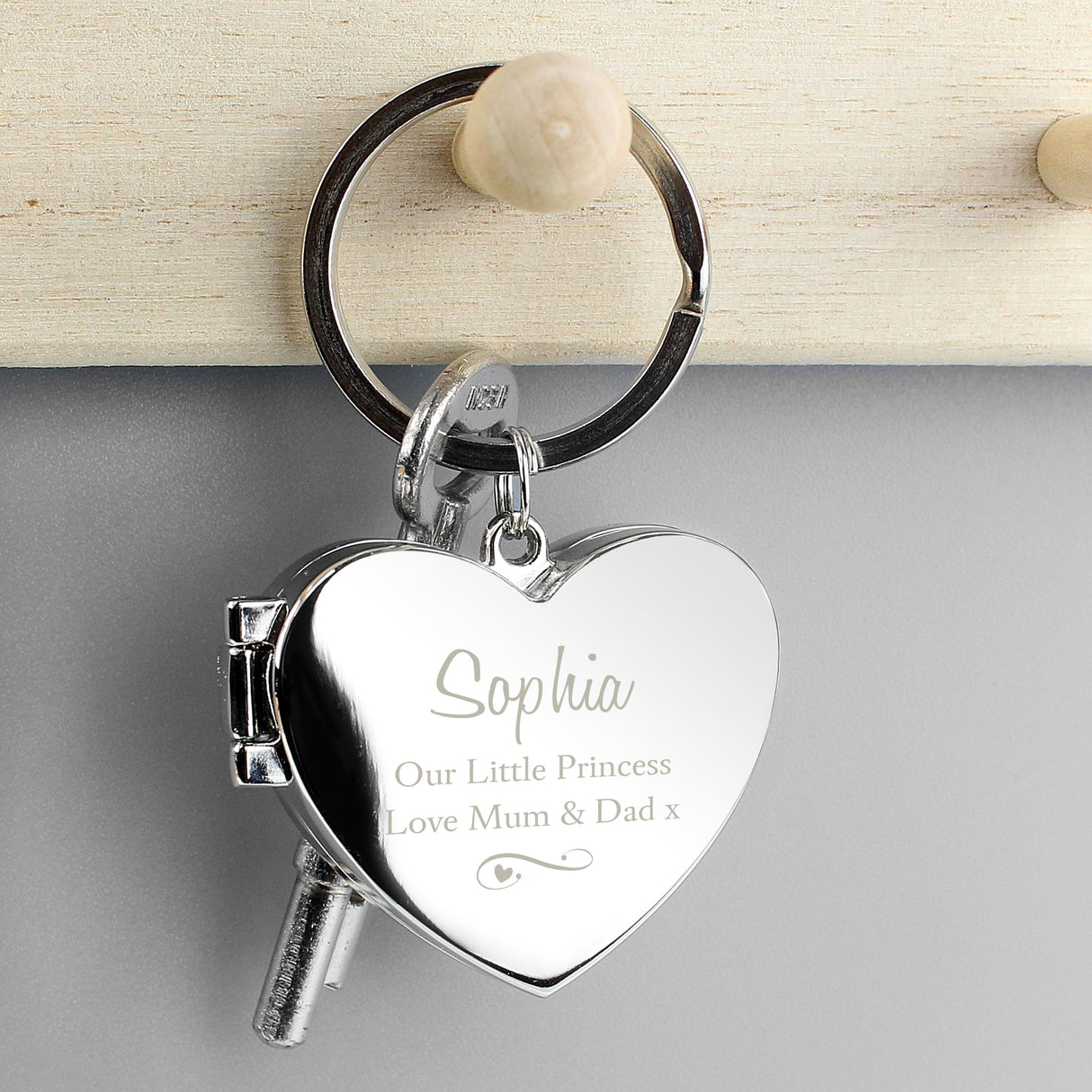 Personalised Swirl Heart Photoframe Keyring: 5 - Keyrings By Gift Moments