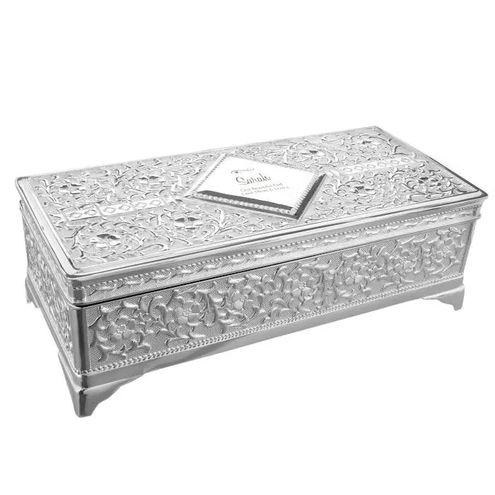 Personalised Swirls & Hearts Antique Silver Plated Jewellery Box - Shop Jewellery Boxes At Gift Moments - 7