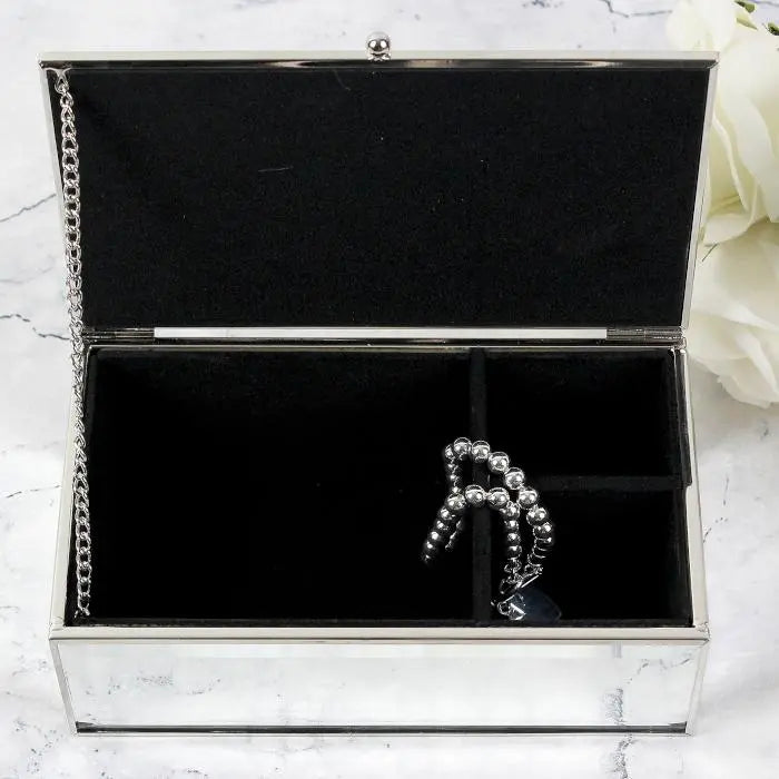 Personalised Swirls & Hearts Mirrored Jewellery Box: 4 - Jewellery Boxes By Gift Moments