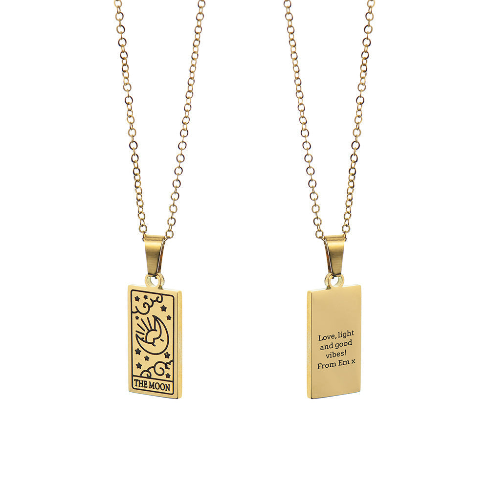 Personalised Tarot Card Gold Necklaces: 21 - Necklaces By Gift Moments