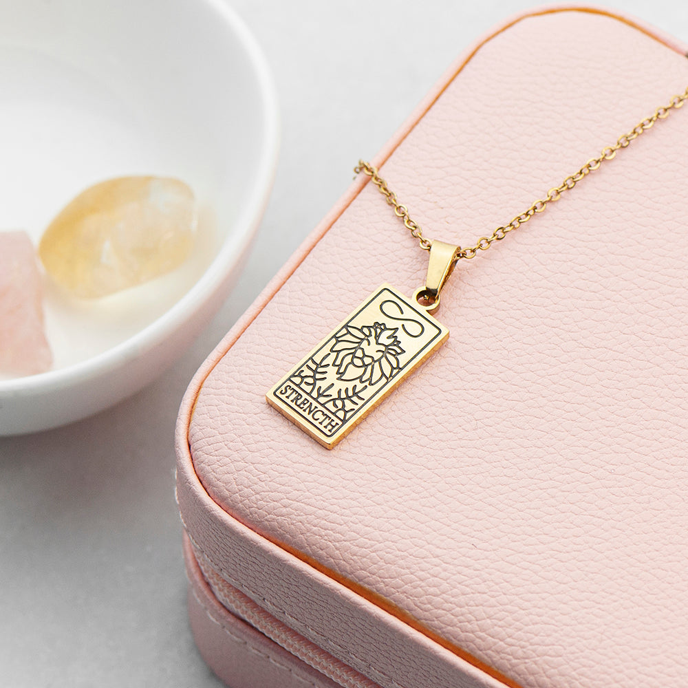 Personalised Tarot Card Gold Necklaces: 12 - Necklaces By Gift Moments