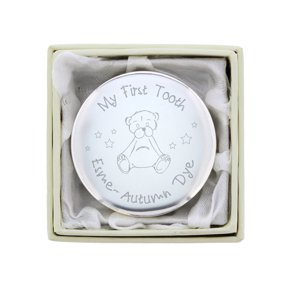 Personalised Teddy My First Tooth Trinket Box: 3 - Trinket Boxes By Gift Moments