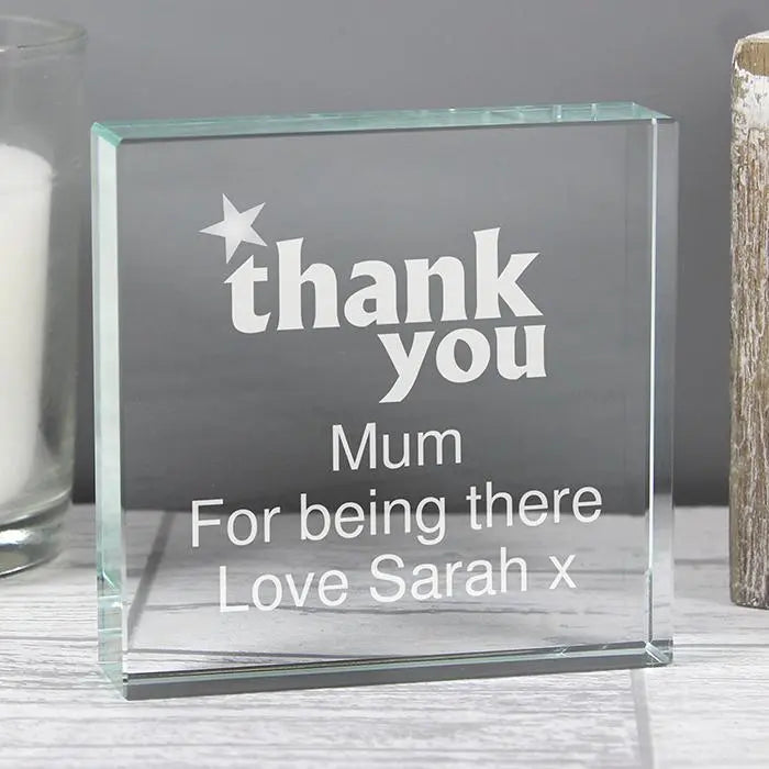 Personalised Thank you Crystal Token: 1 - Crystal Tokens By Gift Moments