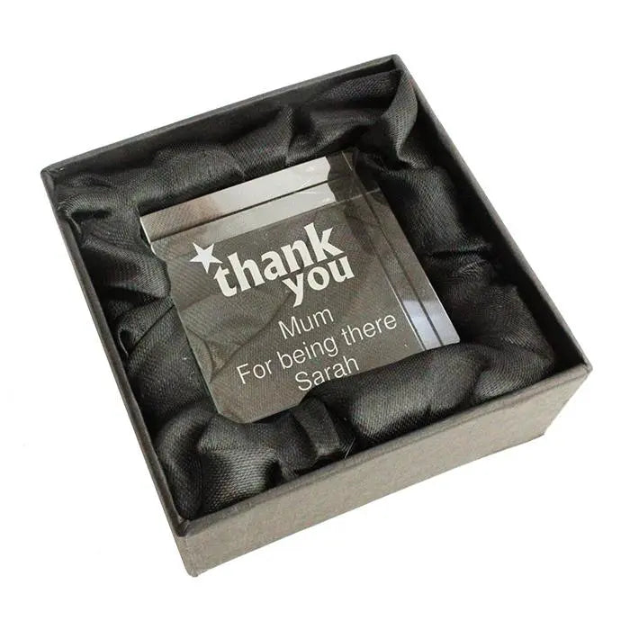 Personalised Thank you Crystal Token: 4 - Crystal Tokens By Gift Moments