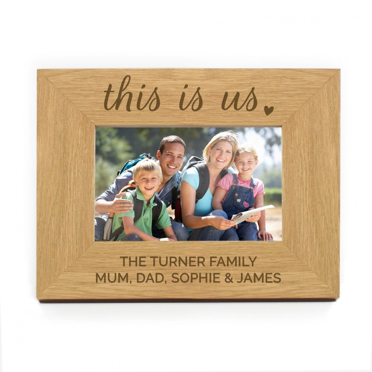 Personalised ’This Is Us’ 6x4 Landscape Wooden Photo Frame - Shop Photo Frames At Gift Moments - 4