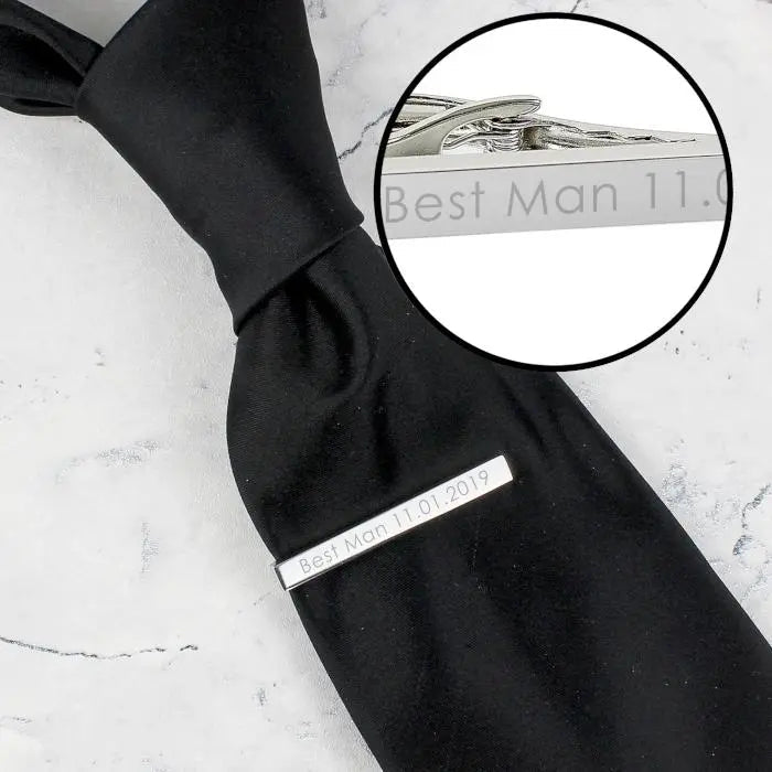 Personalised Tie Clip: 3 - Cufflinks & Tie Slides By Gift Moments