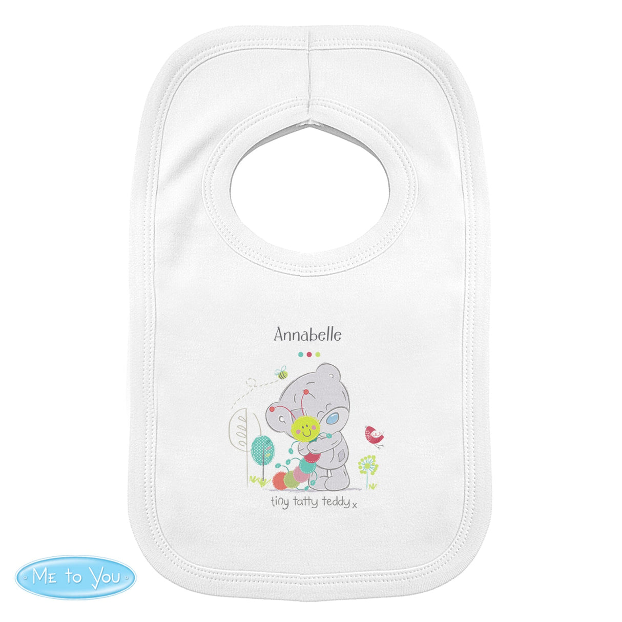 Personalised Tiny Tatty Teddy Cuddle Bug Bib: 5 - Baby Clothing