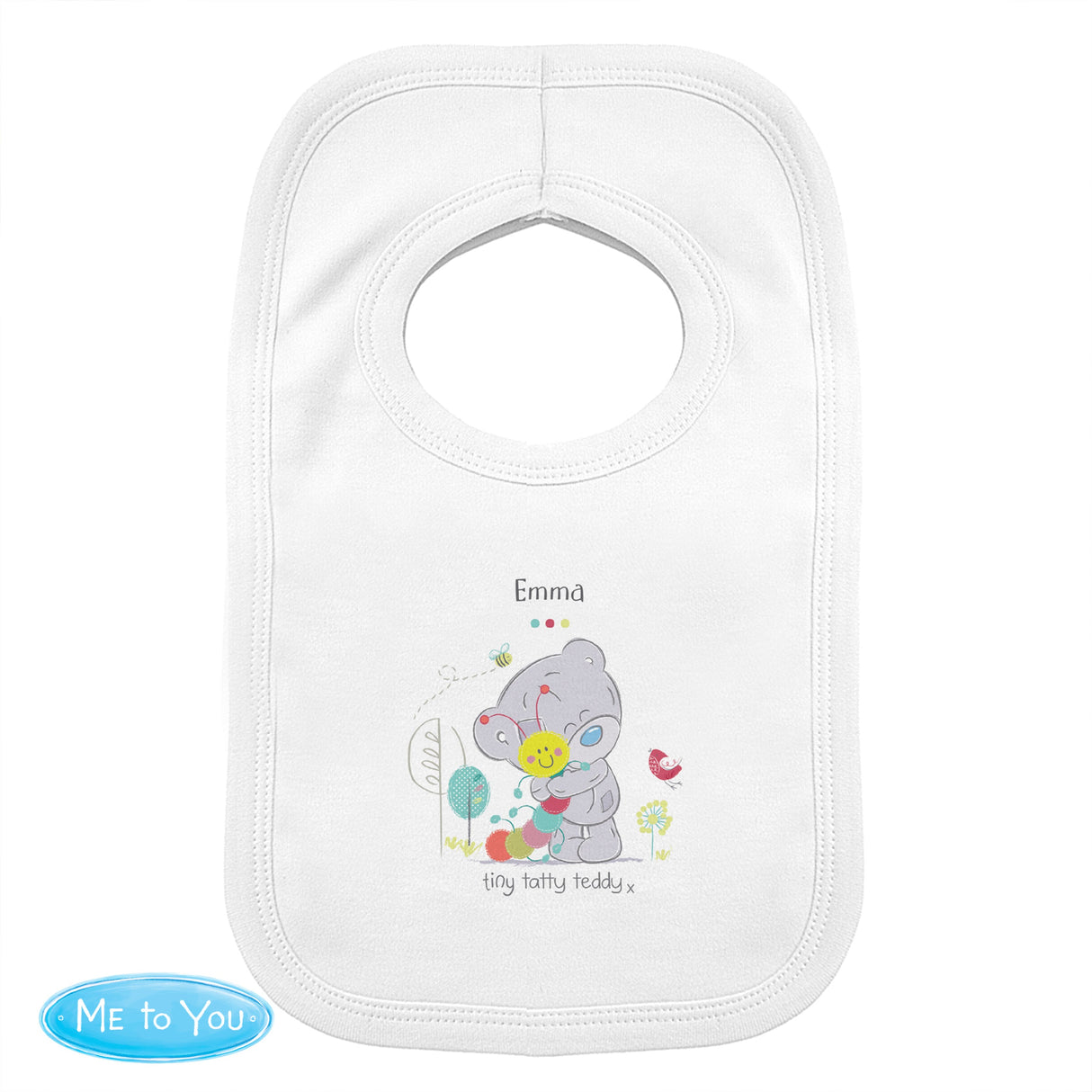 Personalised Tiny Tatty Teddy Cuddle Bug Bib: 2 - Baby Clothing