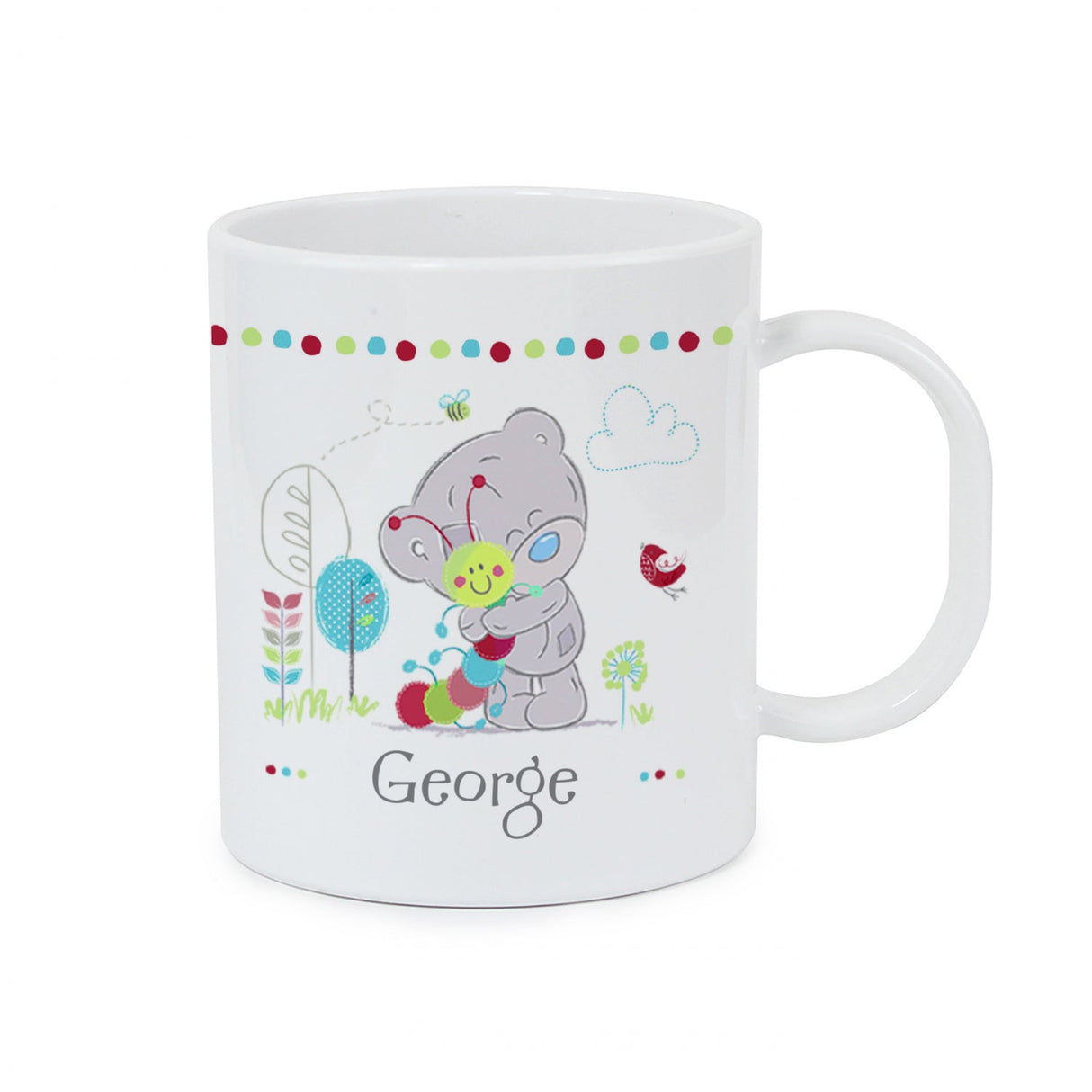 Personalised Tiny Tatty Teddy Cuddle Bug Plastic Mug: 3 - Plastic Mugs