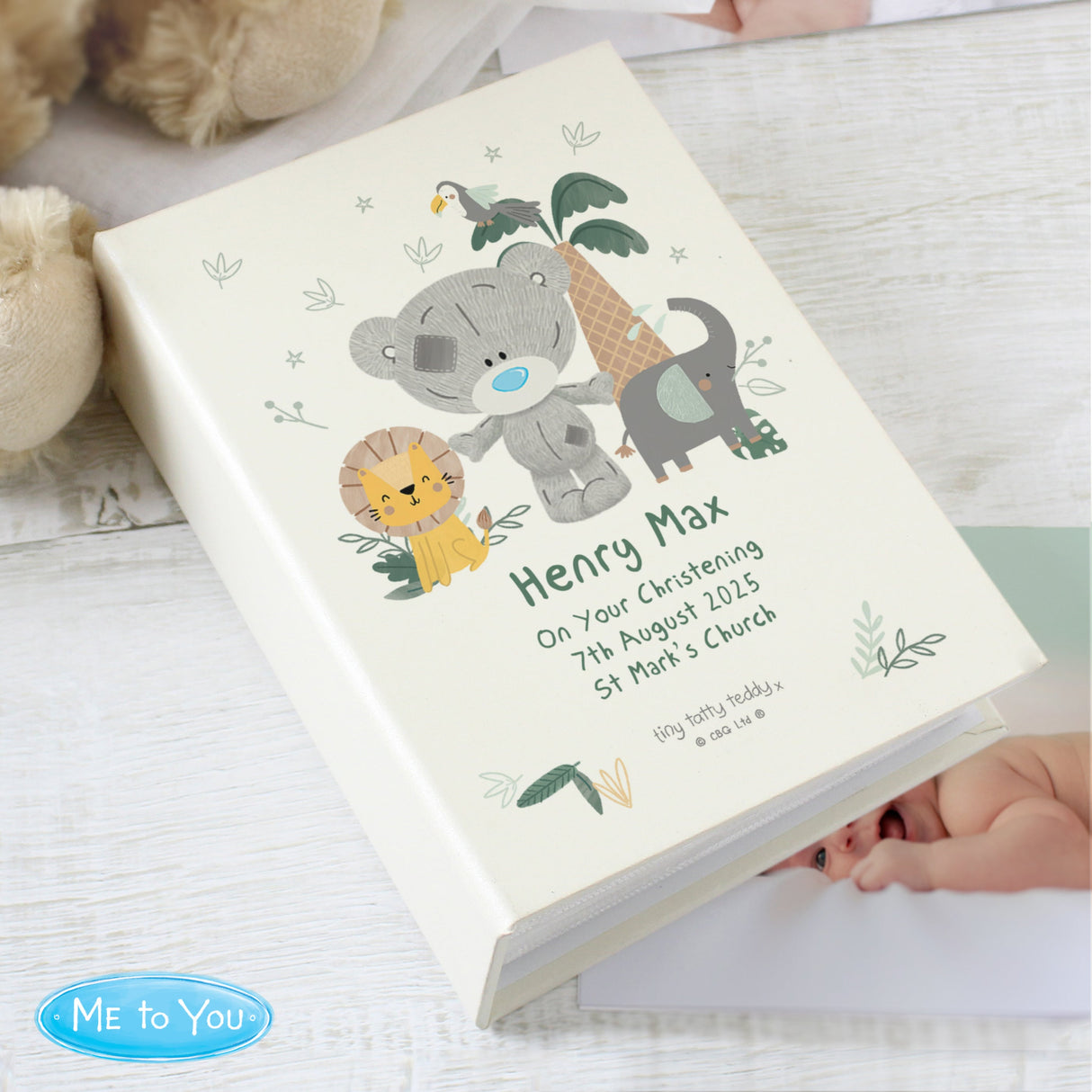 Personalised Tiny Tatty Teddy Jungle Animals Photo Album - Shop Photo Albums At Gift Moments - 1