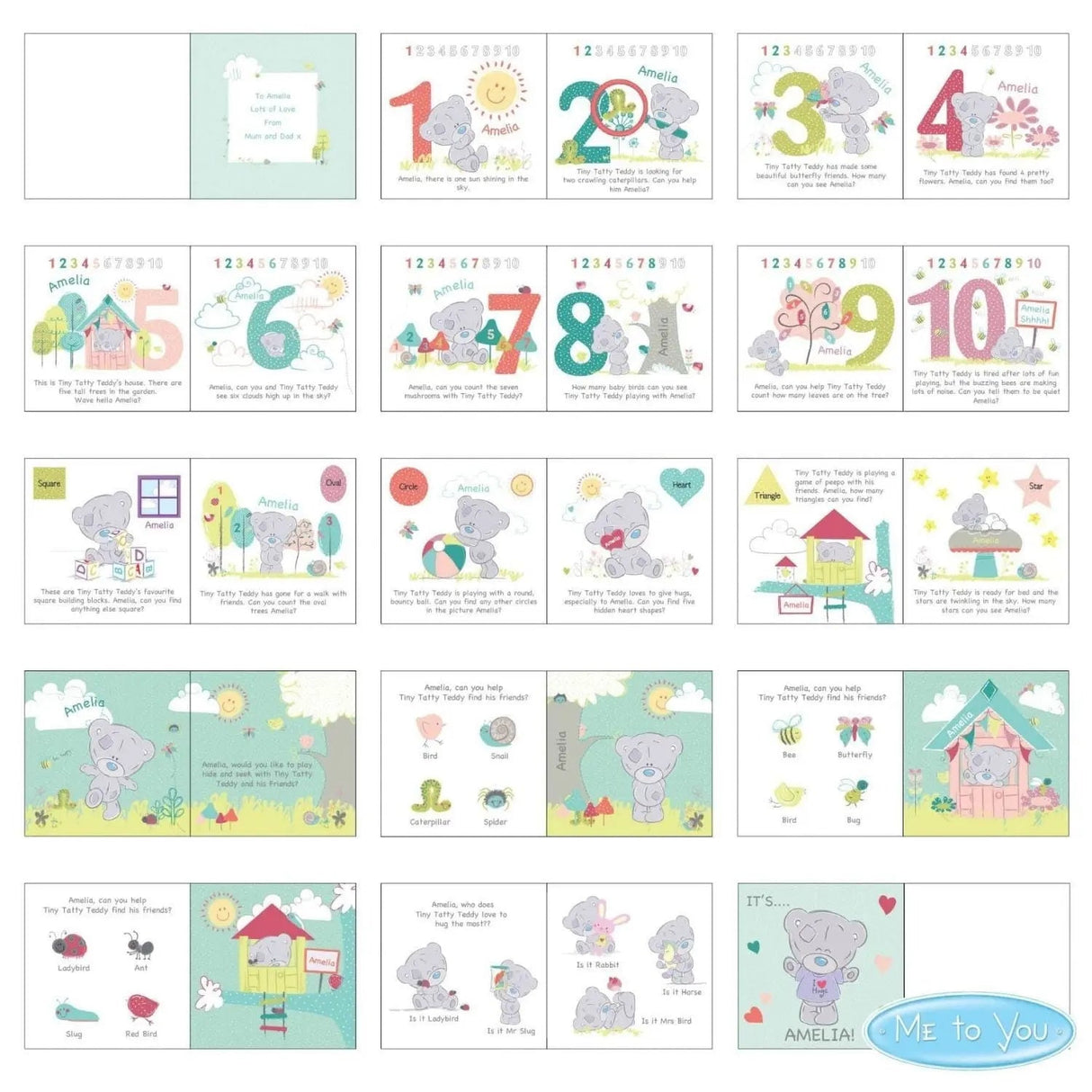 Personalised Tiny Tatty Teddy Learning Adventure Book: 3 - Books