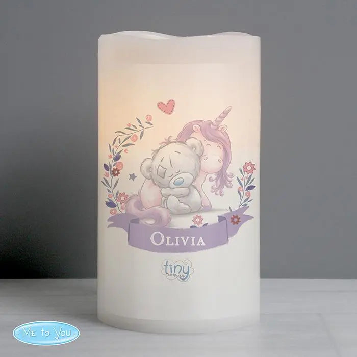 Personalised Tiny Tatty Teddy Unicorn Nightlight LED Candle: 1 - LED Lighting