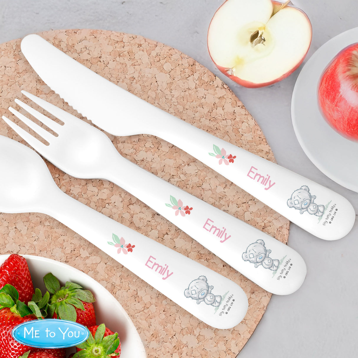 Personalised Tiny Tatty Teddy Woodland Animal Cutlery Set - Shop Cutlery Sets At Gift Moments - 2